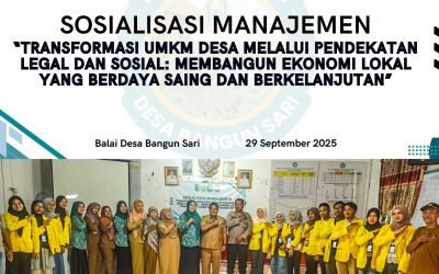 Mahasiswa KKN Kelompok 9 Fakultas Ekonomi Universitas Asahan Sukses Sukses Selenggarakan Sosialisasi Manajemen di Desa Bangun Sari